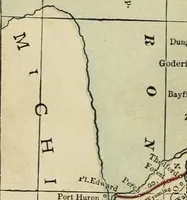An illustration from Gage's new primer of map geography : for pupils preparing for promotion examinations, pupils preparing for entrance examinations, pupils preparing for junior and senior leaving examinations, students preparing for teachers' certificates, and all official examinations (1892)