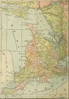 An illustration from Gage's new primer of map geography : for pupils preparing for promotion examinations, pupils preparing for entrance examinations, pupils preparing for junior and senior leaving examinations, students preparing for teachers' certificates, and all official examinations (1892)