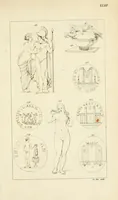 Picture 17 of 36 from Galerie mythologique : recueil de monuments pour servir à l'étude de la mythologie, de l'histoire de l'art, de l'antiquité figurée, et du langage allégorique des anciens : avec 190 planches gravées au trait, contenant près de 800 monuments antiques, tels que statues, bas-reliefs, pierres gravées, médailles, freques et peintures de vases, dont plus de 50 sont inédits (1811), leaf 313