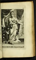 An illustration from Gallerye der uitmuntende vrouwen : of der zelver deugden en ondeugden, in byschriften en sneldichten, vertoond, met verklaaringen konstplaaten verrijkt (1690)