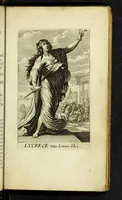 An illustration from Gallerye der uitmuntende vrouwen : of der zelver deugden en ondeugden, in byschriften en sneldichten, vertoond, met verklaaringen konstplaaten verrijkt (1690)