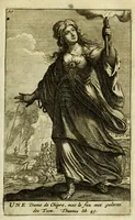 Picture 24 of 29 from Gallerye der uitmuntende vrouwen : of der zelver deugden en ondeugden, in byschriften en sneldichten, vertoond, met verklaaringen konstplaaten verrijkt (1690), leaf 159