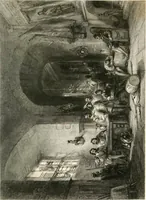 An illustration from The gallery of modern British artists; consisting of a series of engravings from works of the most eminent artists of the day, including Messrs. Turner, Roberts, Harding, Clennel, Dewint, Austin, Messrs. Stanfield, Bonnington, Prout, Cattermole, C. Fielding, Cox, &c. &c (1834)