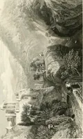 An illustration from The gallery of modern British artists; consisting of a series of engravings from works of the most eminent artists of the day, including Messrs. Turner, Roberts, Harding, Clennel, Dewint, Austin, Messrs. Stanfield, Bonnington, Prout, Cattermole, C. Fielding, Cox, &c. &c (1834)