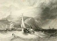 An illustration from The gallery of modern British artists; consisting of a series of engravings from works of the most eminent artists of the day, including Messrs. Turner, Roberts, Harding, Clennel, Dewint, Austin, Messrs. Stanfield, Bonnington, Prout, Cattermole, C. Fielding, Cox, &c. &c (1834)