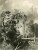 An illustration from The gallery of modern British artists; consisting of a series of engravings from works of the most eminent artists of the day, including Messrs. Turner, Roberts, Harding, Clennel, Dewint, Austin, Messrs. Stanfield, Bonnington, Prout, Cattermole, C. Fielding, Cox, &c. &c (1834)