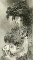 An illustration from The gallery of modern British artists; consisting of a series of engravings from works of the most eminent artists of the day, including Messrs. Turner, Roberts, Harding, Clennel, Dewint, Austin, Messrs. Stanfield, Bonnington, Prout, Cattermole, C. Fielding, Cox, &c. &c (1834)