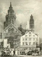 An illustration from The gallery of modern British artists; consisting of a series of engravings from works of the most eminent artists of the day, including Messrs. Turner, Roberts, Harding, Clennel, Dewint, Austin, Messrs. Stanfield, Bonnington, Prout, Cattermole, C. Fielding, Cox, &c. &c (1834)