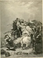 An illustration from The gallery of modern British artists; consisting of a series of engravings from works of the most eminent artists of the day, including Messrs. Turner, Roberts, Harding, Clennel, Dewint, Austin, Messrs. Stanfield, Bonnington, Prout, Cattermole, C. Fielding, Cox, &c. &c (1834)