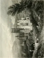 An illustration from The gallery of modern British artists; consisting of a series of engravings from works of the most eminent artists of the day, including Messrs. Turner, Roberts, Harding, Clennel, Dewint, Austin, Messrs. Stanfield, Bonnington, Prout, Cattermole, C. Fielding, Cox, &c. &c (1834)