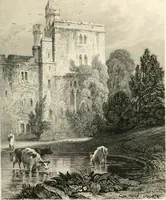 An illustration from The gallery of modern British artists; consisting of a series of engravings from works of the most eminent artists of the day, including Messrs. Turner, Roberts, Harding, Clennel, Dewint, Austin, Messrs. Stanfield, Bonnington, Prout, Cattermole, C. Fielding, Cox, &c. &c (1834)
