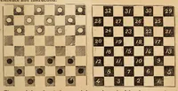 An illustration from The game of draughts or checkers simplified and explained (1864)