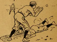 An illustration from The games of lawn hockey, tether ball, squash ball, golf-croquet (1900)