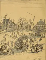 An illustration from Games and songs of American children; (1884)