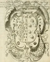 An illustration from Gareggiamento d'Amore e d'Imeneo, rappresentato in Elicona per le nozze delli ser.mi di Piacenza e Parma Odoardo Farnese e Margarita Medici : epitalamio (1628)