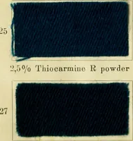 An illustration from Garment dyeing. Cassella Color Company (American branch of Leopold Cassella & Co.) (1910)
