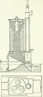 An illustration from Gas-engines and producer-gas plants; a practice treatise setting forth the principles of gas-engines and producer design, the selection and installation of an engine, conditions of perfect operation, producer-gas engines and their possibilities, the care of gas-engines and producer-gas plants, with a chapter on volatile hydrocarbon and oil engines (1905)