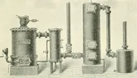 An illustration from Gas-engines and producer-gas plants; a practice treatise setting forth the principles of gas-engines and producer design, the selection and installation of an engine, conditions of perfect operation, producer-gas engines and their possibilities, the care of gas-engines and producer-gas plants, with a chapter on volatile hydrocarbon and oil engines (1905)