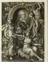 An illustration from Gasparis Aloysii Oderici ... Dissertationes et adnotationes in aliquot ineditas veterum inscriptiones et numismata accedunt inscriptiones et monumenta quae extant in bibliotheca monachorum camaldulensium S. Gregorii in Monte Coelio explicationibvs illvstrata (1765)