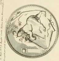 An illustration from Gasparis AloysI OdericI Societatis Iesu Academici Etrusci ad Caietanum Marinium De argenteo Orcitirigis numo coniecturae (1767)