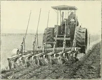 An illustration from The modern gas tractor, its construction, utility, operation and repair; a practical treatise defining every branch of up-to-date gas tractor engineering, driving and maintenance in a non-technical manner. Considers fully all types of power plants and their components, methods of drive and speed changing mechanisms. Describes design and construction of all parts, their installation and adjustment as well as practical application of tractors in the field (1914)