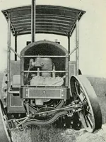 An illustration from The modern gas tractor, its construction, utility, operation and repair; a practical treatise defining every branch of up-to-date gas tractor engineering, driving and maintenance in a non-technical manner. Considers fully all types of power plants and their components, methods of drive and speed changing mechanisms. Describes design and construction of all parts, their installation and adjustment as well as practical application of tractors in the field (1914)