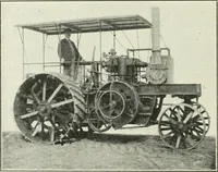 An illustration from The modern gas tractor, its construction, utility, operation and repair; a practical treatise defining every branch of up-to-date gas tractor engineering, driving and maintenance in a non-technical manner. Considers fully all types of power plants and their components, methods of drive and speed changing mechanisms. Describes design and construction of all parts, their installation and adjustment as well as practical application of tractors in the field (1914)