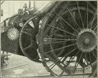 An illustration from The modern gas tractor, its construction, utility, operation and repair; a practical treatise defining every branch of up-to-date gas tractor engineering, driving and maintenance in a non-technical manner. Considers fully all types of power plants and their components, methods of drive and speed changing mechanisms. Describes design and construction of all parts, their installation and adjustment as well as practical application of tractors in the field (1914)