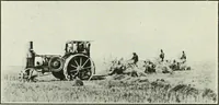 An illustration from The modern gas tractor, its construction, utility, operation and repair; a practical treatise defining every branch of up-to-date gas tractor engineering, driving and maintenance in a non-technical manner. Considers fully all types of power plants and their components, methods of drive and speed changing mechanisms. Describes design and construction of all parts, their installation and adjustment as well as practical application of tractors in the field (1914)