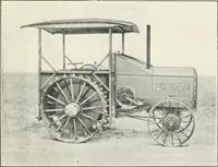 An illustration from The modern gas tractor, its construction, utility, operation and repair; a practical treatise defining every branch of up-to-date gas tractor engineering, driving and maintenance in a non-technical manner. Considers fully all types of power plants and their components, methods of drive and speed changing mechanisms. Describes design and construction of all parts, their installation and adjustment as well as practical application of tractors in the field (1914)