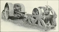 An illustration from The modern gas tractor, its construction, utility, operation and repair; a practical treatise defining every branch of up-to-date gas tractor engineering, driving and maintenance in a non-technical manner. Considers fully all types of power plants and their components, methods of drive and speed changing mechanisms. Describes design and construction of all parts, their installation and adjustment as well as practical application of tractors in the field (1914)