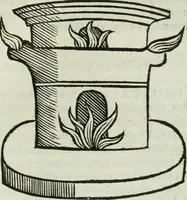 An illustration from Geberis philosophi perspicacissimi, summa perfectionis magisterii in sua natura ex Bibliothecae Vaticanae exemplari undecunq[ue] : emendatissimo nuper edita, cum quorundam capituloru[m], vasorum, & fornacum, in uolumine aliàs mendosissimè impresso omissorum : libriq[ue] inuestigationis magisterij & testamenti eiusdem Geberis, ac Aurei triu[m] uerborum libelli et Auicennae summi medici & acutissimi philosophi mineralium additio[n]e castigatissima (1542)