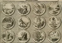 An illustration from Gedancken Muster und Anleitungen : worinen eine grosse Zahl nicht allein Sumarischer sondern auch Moral: emblematischen Figuren in vier Sprachen als Lat: Franz: Ital: und Teutsch vorstellet samt noch eines Stambuchs schöner Anweisungen woraus bey jeder Gelegenheit aus solchen etwas kan gezogen werden (1700)