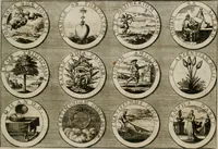 Picture 27 of 34 from Gedancken Muster und Anleitungen : worinen eine grosse Zahl nicht allein Sumarischer sondern auch Moral: emblematischen Figuren in vier Sprachen als Lat: Franz: Ital: und Teutsch vorstellet samt noch eines Stambuchs schöner Anweisungen woraus bey jeder Gelegenheit aus solchen etwas kan gezogen werden (1700), leaf 58