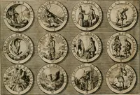 Picture 2 of 34 from Gedancken Muster und Anleitungen : worinen eine grosse Zahl nicht allein Sumarischer sondern auch Moral: emblematischen Figuren in vier Sprachen als Lat: Franz: Ital: und Teutsch vorstellet samt noch eines Stambuchs schöner Anweisungen woraus bey jeder Gelegenheit aus solchen etwas kan gezogen werden (1700), leaf 6