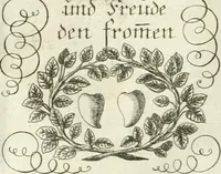 An illustration from Geistliche Herzens-Einbildungen inn zweihundert und fünfzig biblischen Figur-Sprüchen angedeutet : allen andächtige[n] Herze[n], u. der Tugent-Liebenden Jugent, zu einer Gottseligen Belustigung, auch denen Einfältigen, zu einer anmuthigen Vorstellung, unschweren Ergreiffung, und nuzlichen Fassung, auss allen canonischen Büchern der H. Schrifft ... (1688)