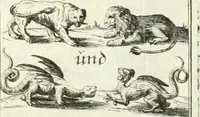 An illustration from Geistliche Herzens-Einbildungen inn zweihundert und fünfzig biblischen Figur-Sprüchen angedeutet : allen andächtige[n] Herze[n], u. der Tugent-Liebenden Jugent, zu einer Gottseligen Belustigung, auch denen Einfältigen, zu einer anmuthigen Vorstellung, unschweren Ergreiffung, und nuzlichen Fassung, auss allen canonischen Büchern der H. Schrifft ... (1688)