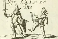 Picture 215 of 390 from Geistliche Herzens-Einbildungen inn zweihundert und fünfzig biblischen Figur-Sprüchen angedeutet : allen andächtige[n] Herze[n], u. der Tugent-Liebenden Jugent, zu einer Gottseligen Belustigung, auch denen Einfältigen, zu einer anmuthigen Vorstellung, unschweren Ergreiffung, und nuzlichen Fassung, auss allen canonischen Büchern der H. Schrifft ... (1688), leaf 192