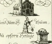 An illustration from Geistliche Herzens-Einbildungen inn zweihundert und fünfzig biblischen Figur-Sprüchen angedeutet : allen andächtige[n] Herze[n], u. der Tugent-Liebenden Jugent, zu einer Gottseligen Belustigung, auch denen Einfältigen, zu einer anmuthigen Vorstellung, unschweren Ergreiffung, und nuzlichen Fassung, auss allen canonischen Büchern der H. Schrifft ... (1688)