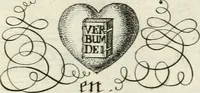 An illustration from Geistliche Herzens-Einbildungen inn zweihundert und fünfzig biblischen Figur-Sprüchen angedeutet : allen andächtige[n] Herze[n], u. der Tugent-Liebenden Jugent, zu einer Gottseligen Belustigung, auch denen Einfältigen, zu einer anmuthigen Vorstellung, unschweren Ergreiffung, und nuzlichen Fassung, auss allen canonischen Büchern der H. Schrifft ... (1688)