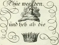 Picture 362 of 390 from Geistliche Herzens-Einbildungen inn zweihundert und fünfzig biblischen Figur-Sprüchen angedeutet : allen andächtige[n] Herze[n], u. der Tugent-Liebenden Jugent, zu einer Gottseligen Belustigung, auch denen Einfältigen, zu einer anmuthigen Vorstellung, unschweren Ergreiffung, und nuzlichen Fassung, auss allen canonischen Büchern der H. Schrifft ... (1688), leaf 358
