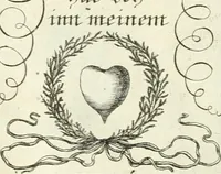 An illustration from Geistliche Herzens-Einbildungen inn zweihundert und fünfzig biblischen Figur-Sprüchen angedeutet : allen andächtige[n] Herze[n], u. der Tugent-Liebenden Jugent, zu einer Gottseligen Belustigung, auch denen Einfältigen, zu einer anmuthigen Vorstellung, unschweren Ergreiffung, und nuzlichen Fassung, auss allen canonischen Büchern der H. Schrifft ... (1688)
