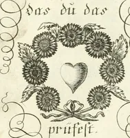 An illustration from Geistliche Herzens-Einbildungen inn zweihundert und fünfzig biblischen Figur-Sprüchen angedeutet : allen andächtige[n] Herze[n], u. der Tugent-Liebenden Jugent, zu einer Gottseligen Belustigung, auch denen Einfältigen, zu einer anmuthigen Vorstellung, unschweren Ergreiffung, und nuzlichen Fassung, auss allen canonischen Büchern der H. Schrifft ... (1688)