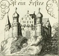 An illustration from Geistliche Herzens-Einbildungen inn zweihundert und fünfzig biblischen Figur-Sprüchen angedeutet : allen andächtige[n] Herze[n], u. der Tugent-Liebenden Jugent, zu einer Gottseligen Belustigung, auch denen Einfältigen, zu einer anmuthigen Vorstellung, unschweren Ergreiffung, und nuzlichen Fassung, auss allen canonischen Büchern der H. Schrifft ... (1688)
