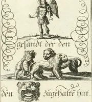 Picture 89 of 390 from Geistliche Herzens-Einbildungen inn zweihundert und fünfzig biblischen Figur-Sprüchen angedeutet : allen andächtige[n] Herze[n], u. der Tugent-Liebenden Jugent, zu einer Gottseligen Belustigung, auch denen Einfältigen, zu einer anmuthigen Vorstellung, unschweren Ergreiffung, und nuzlichen Fassung, auss allen canonischen Büchern der H. Schrifft ... (1688), leaf 94
