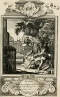 An illustration from Geistliche Todts-Gedancken : bey allerhand Gemählden und Schildereyen in Vorbildung unterschiedlichen Geschlechts, Alters, Standes, und Würdens-Persohnen sich des Todes zu erinneren, aus dessen Lehr die Tugend zu üben, und die Sünd zu meyden : erstlich in Kupfer entworffen, nachmahlen durch sittliche Erörtherung und Uberlegung unter Todten-Farben in Vorschein gebracht, dardurch zum Heyl der Seelen im Gemüth des geneigten Lesers ein lebendige Forcht und embsige Vorsorg des Todes zu erwecken (1753)