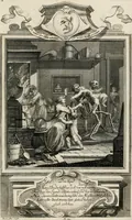 Picture 42 of 61 from Geistliche Todts-Gedancken : bey allerhand Gemählden und Schildereyen in Vorbildung unterschiedlichen Geschlechts, Alters, Standes, und Würdens-Persohnen sich des Todes zu erinneren, aus dessen Lehr die Tugend zu üben, und die Sünd zu meyden : erstlich in Kupfer entworffen, nachmahlen durch sittliche Erörtherung und Uberlegung unter Todten-Farben in Vorschein gebracht, dardurch zum Heyl der Seelen im Gemüth des geneigten Lesers ein lebendige Forcht und embsige Vorsorg des Todes zu erwecken (1753), leaf 202