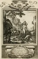 An illustration from Geistliche Todts-Gedancken : bey allerhand Gemählden und Schildereyen in Vorbildung unterschiedlichen Geschlechts, Alters, Standes, und Würdens-Persohnen sich des Todes zu erinneren, aus dessen Lehr die Tugend zu üben, und die Sünd zu meyden : erstlich in Kupfer entworffen, nachmahlen durch sittliche Erörtherung und Uberlegung unter Todten-Farben in Vorschein gebracht, dardurch zum Heyl der Seelen im Gemüth des geneigten Lesers ein lebendige Forcht und embsige Vorsorg des Todes zu erwecken (1753)