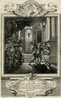 An illustration from Geistliche Todts-Gedancken : bey allerhand Gemählden und Schildereyen in Vorbildung unterschiedlichen Geschlechts, Alters, Standes, und Würdens-Persohnen sich des Todes zu erinneren, aus dessen Lehr die Tugend zu üben, und die Sünd zu meyden : erstlich in Kupfer entworffen, nachmahlen durch sittliche Erörtherung und Uberlegung unter Todten-Farben in Vorschein gebracht, dardurch zum Heyl der Seelen im Gemüth des geneigten Lesers ein lebendige Forcht und embsige Vorsorg des Todes zu erwecken (1753)