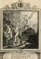 An illustration from Geistliche Todts-Gedancken : bey allerhand Gemählden und Schildereyen in Vorbildung unterschiedlichen Geschlechts, Alters, Standes, und Würdens-Persohnen sich des Todes zu erinneren, aus dessen Lehr die Tugend zu üben, und die Sünd zu meyden : erstlich in Kupfer entworffen, nachmahlen durch sittliche Erörtherung und Uberlegung unter Todten-Farben in Vorschein gebracht, dardurch zum Heyl der Seelen im Gemüth des geneigten Lesers ein lebendige Forcht und embsige Vorsorg des Todes zu erwecken (1753)
